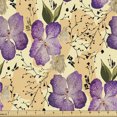thumbnail image 1 of Ambesonne Flowers Fabric by the Yard Upholstery, Blooming Orchids Pattern, 5 Yards, Violet Peach, 1 of 5