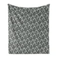 thumbnail image 1 of Flowers Soft Flannel Fleece Blanket, Retro Style Tree Branches Along Full of Leaves Foliage Forest Garden Plants Print, Cozy Plush for Indoor and Outdoor Use, 60" x 80", Grey Coconut, by Ambesonne, 1 of 5