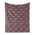 thumbnail image 1 of Flowers Soft Flannel Fleece Throw Blanket, Cartoon Design Spring Floral Pattern with Cheerful Blooming Petals, Cozy Plush for Indoor and Outdoor Use, 60" x 80", Teal and Multicolor, by Ambesonne, 1 of 5