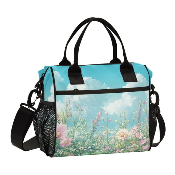 Flowers Spring Cooler Bag Lunch Bag Soft Cooler Cooling Tote Insulated Lunch Box for Adult Men Women