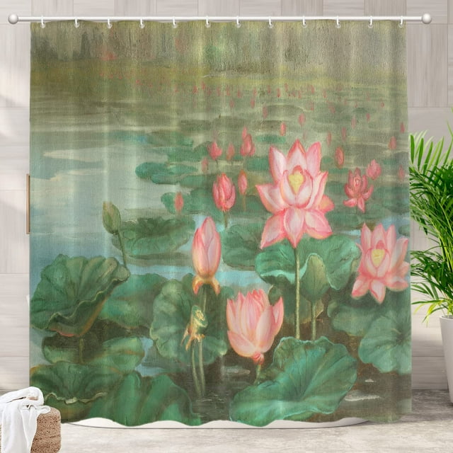 Flowers St Abstract Shower Curtain Colorful Oil Painting Impressionism