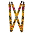 thumbnail image 1 of Flowers Stars Floral Pattern on Yellow Suspenders, 1 of 1