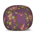 thumbnail image 1 of Flowers Storage Toy Bag Chair, Botanical Theme Realistic Flowers Image Pink Peonies and Green Leaves Pattern, Stuffed Animal Organizer Washable Bag, Small Size, Multicolor, by Ambesonne, 1 of 3