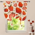 thumbnail image 1 of Flowers Strawberry Window Curtain for Living Room Roman Curtain Kitchen Tie-up Curtains Adjustable Drapes, 1 of 5