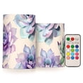 thumbnail image 1 of Flowers Succulent Plants Flameless Candles&nbsp;LED Lights Battery Operated Candles with Remote and Timers Flicker Lights Votive Set of 2, 1 of 7