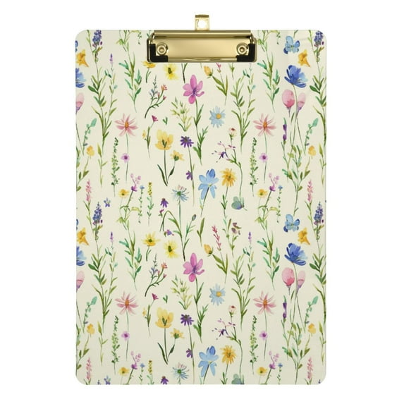 Flowers Summer Floral Acrylic Clipboards A4 Standard Letter Size Clipboard 12.5" X 9" Clip Board for Students Teacher Office