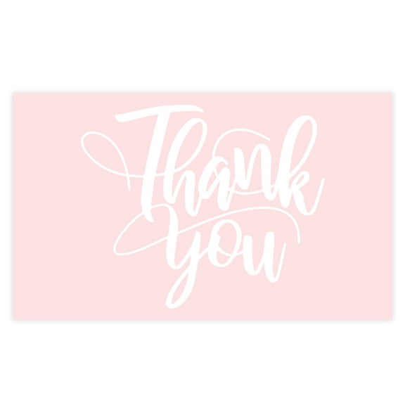 Flowers Thank You Card - 30 Pieces Gift Card Insert for Creative Festival Packaging and Decoration, Pink Design