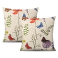 thumbnail image 1 of Flowers Throw Pillow Covers Inserts & Covers,Soft Pillow Cas Covers,linen Pillowcases Double-sided Printing for Sofa Couch Outdoor Decor,Pillow Case Set Of 2,16x16 Inches, 1 of 7
