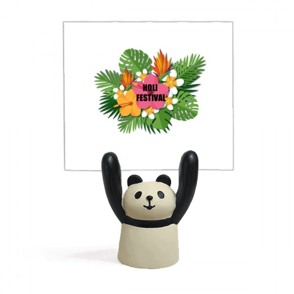 Flowers Tropical Colored Holi Memo Holder Cartoon Animal Panda Stand Decoration
