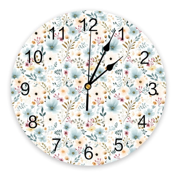 Flowers Tulips Wall Clock Modern Design Living Room Decoration Kitchen Silent Clock Home Decor