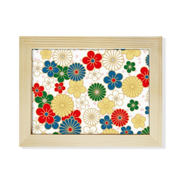 Flowers Ukiyo-e Repeat Japan Desktop Photo Frame Picture Art Decoration Painting 6x8 inch