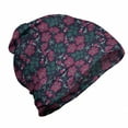 thumbnail image 1 of Flowers Unisex Beanie, Roses Berries and Leaves, Hiking Outdoors, Dried Rose Teal, by Ambesonne, 1 of 1