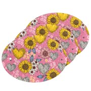 Flowers Vinta Pattern Cellulose Cleaning Sponge Set 3 Pack Compressed Kitchen Scrubber for Dishes