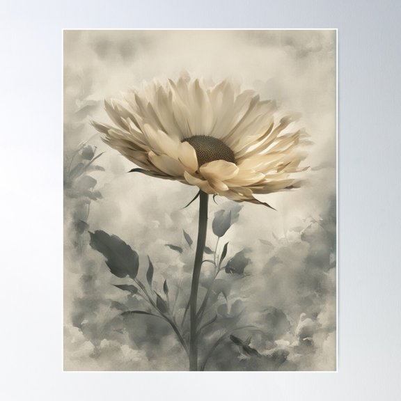 Flowers | Vintage | Posters | Image | Ai Generated | Gift | Nature | Office | Living Room Poster Wall Art, Modern Wall Decor For Living Room Bedroom, 8x12 UNFRAMED