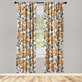 thumbnail image 1 of Flowers Vintage Window Curtains, Garden Scene Vibes Rose Pattern with Watercolor Style Print, Lightweight Decor 2-Panel Set with Rod Pocket, Pair of - 28"x63", Burnt Sienna and Dark Teal, by Ambesonne, 1 of 3