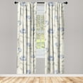 thumbnail image 1 of Flowers Vintage Window Curtains, Neutral Colors Boho Springtime Garden Scene Floral Design Art, Lightweight Decor 2-Panel Set with Rod Pocket, Pair of - 28"x63", Pale Ceil Blue Pale Grey, by Ambesonne, 1 of 3
