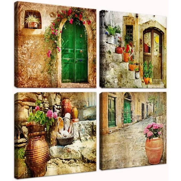 Flowers Wall Art for Living Room Bedroom Bathroom Dining Room Home Decorations Canvas Print Farmhouse Style Pictures Posters Framed Artwork Ready to Hang