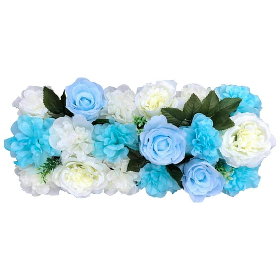 Flowers Wall Panel,Wedding Arch Flowers,Wedding ,Faux Roses Artificial Flower Backdrop for ,Baby Shower,Bouquet Decor Blue