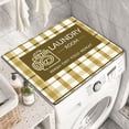 thumbnail image 1 of Flowers Washer Dryer Dust Cover Mat For Top Creative Washing Machine Dust Cover Pad Fast Drying Absorbent Mat Top Protector Mat for Kitchen Laundry Room (Retro Style, 23.6 * 19.7''), 1 of 8