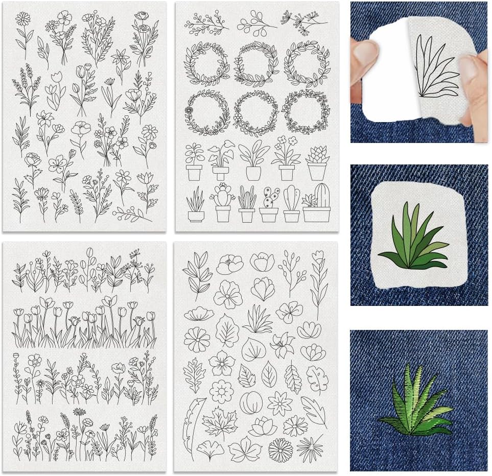 Flowers Water Soluble Stabilizers for Embroidery Water Soluble