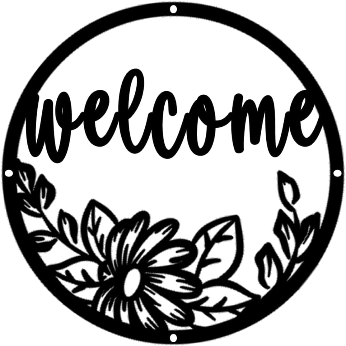 Flowers Welcome Metal Sign Metal Sign Indoor Outdoor Decor Hanging flowers-welcome-metal-sign-metal-sign-indoor-outdoor-decor-hanging