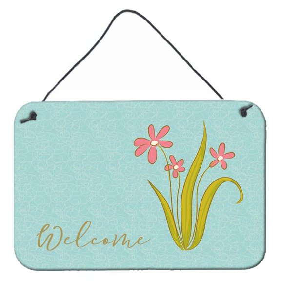 Flowers Welcome Wall Or Door Hanging Prints - Multi Colored - 8 x 12 in.