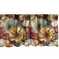 thumbnail image 1 of Flowers Window Valance, Retro Poppy Pattern Bold Vintage Petals Earthy Nostalgic Garden Print, Curtain Valance for Kitchen Bedroom with Rod Pocket, 54" X 18", Amber Seafoam and Brown, by Ambesonne, 1 of 2