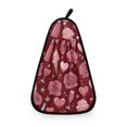 thumbnail image 1 of Flowers Wine Love Pattern Hand Towel Quick Drying Home Storage Kitchen Towel Hooks Dish Cloths, 1 of 6
