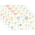 thumbnail image 1 of Flowers on Yellow 12×18 inch Placemats Heat Resistant Washable Foldable Rectangular Placemats Set Decoration Indoor Outdoor for Kitchen Dining Table 1PC, 1 of 8