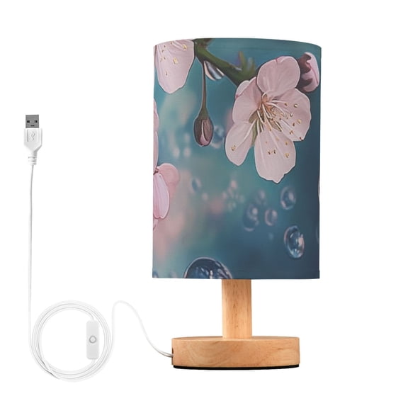 Flowers and Bubbles Table Lamp with USB Port LED Warm Light Lamp Night Light Home Decor