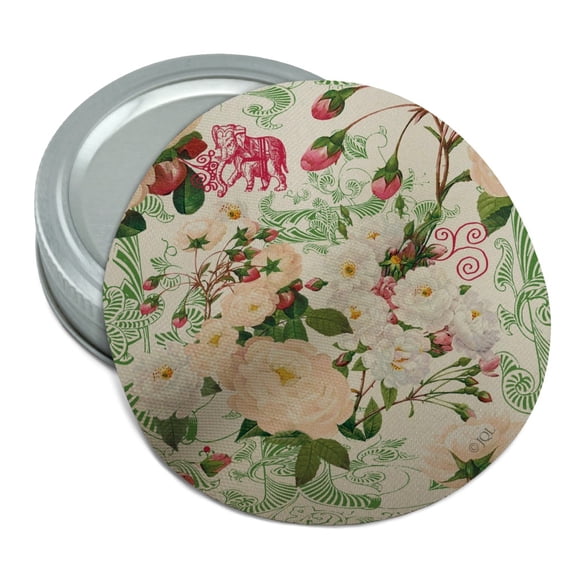 Flowers and Buds Pattern Round Rubber Non-Slip Jar Gripper Lid Opener
