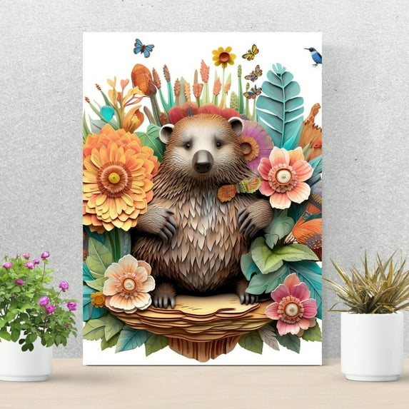 Flowers and Fur - 3D Animal Canvas/Poster Art Prints – The Perfect Home Decor Piece