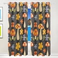 thumbnail image 1 of Flowers and Mushrooms Curtains Black Out 72 Inch Length Curtains for Sliding Glass Doors Bedroom Living Room 2 Pack, 1 of 6