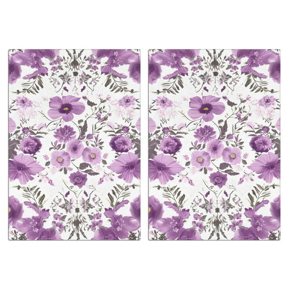 Flowers and Plants Kitchen Towels Set Of 2, Absorbent and Soft Dish Towels for Farmhouse Decor, Country Kitchen.