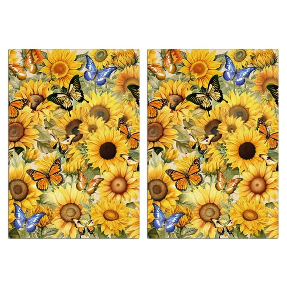 Flowers and Plants Kitchen Towels Set Of 2, Absorbent and Soft Dish Towels for Farmhouse Decor, Country Kitchen.