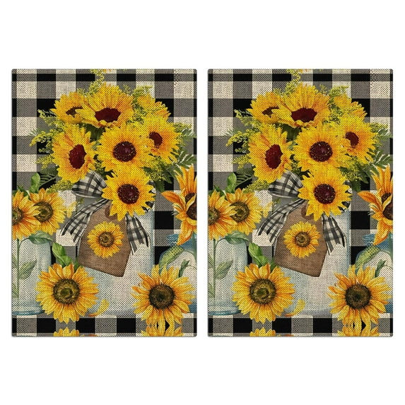 Flowers and Plants Kitchen Towels Set Of 2, Absorbent and Soft Dish Towels for Farmhouse Decor, Country Kitchen.