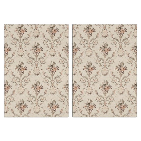 Flowers and Plants Kitchen Towels Set Of 2, Absorbent and Soft Dish Towels for Farmhouse Decor, Country Kitchen.