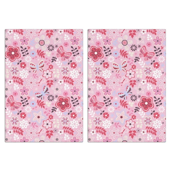 Flowers and Plants Kitchen Towels Set Of 2, Absorbent and Soft Dish Towels for Farmhouse Decor, Country Kitchen.