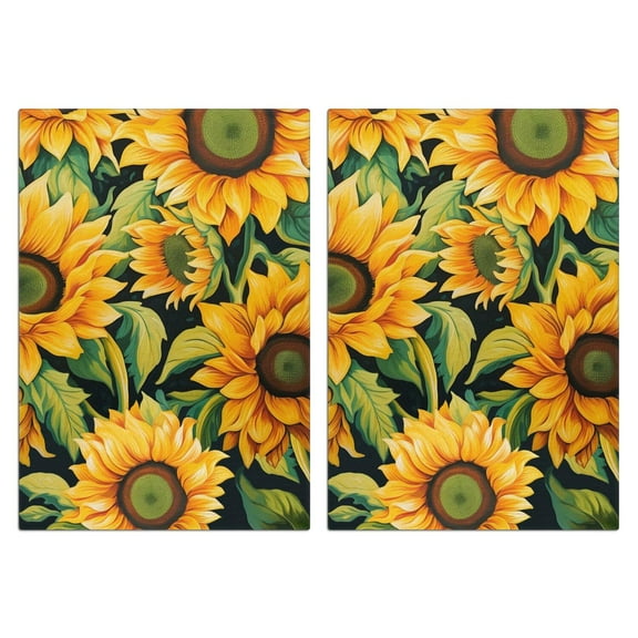 Flowers and Plants Kitchen Towels Set Of 2, Absorbent and Soft Dish Towels for Farmhouse Decor, Country Kitchen.