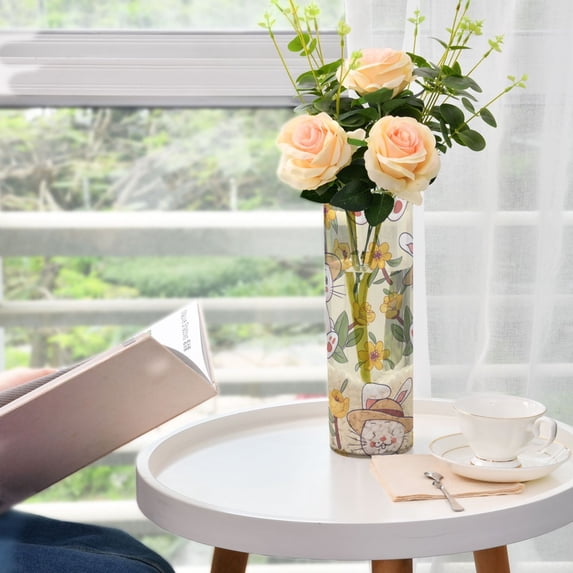 Flowers and Rabbit Vases for Flowers Modern Decorative Vase Home Decor for Bedroom Kitchen Living Room Centerpieces