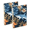 thumbnail image 1 of Flowers and Sharks Ring Binder Notebook Journey Note Diary College Ruled Spiral Notebook Study Loose Leaf Paper A5 60 Pages, 1 of 8