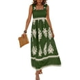 thumbnail image 1 of Flowers and love Women's Square Neck Sleeveless Maxi Dress, Sizes S-XXL, 1 of 6
