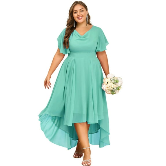 Flowers and love XL-6XL Womens Formal Dress Plus Size Evening Party Wedding Guest Bridesmaid Long Dresses