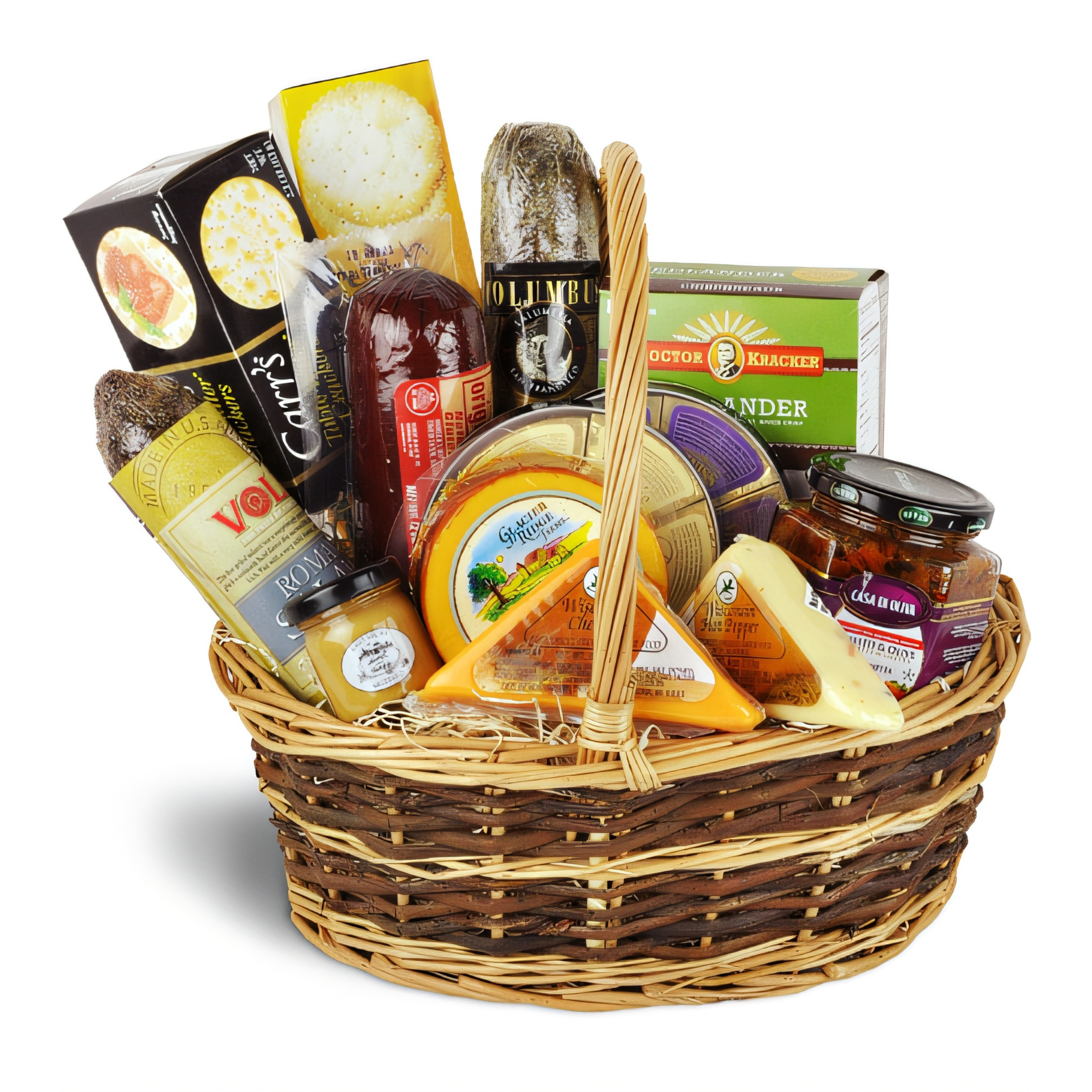 Flowers by Frances Premium Gourmet Meat & Cheese Basket - Deluxe ...