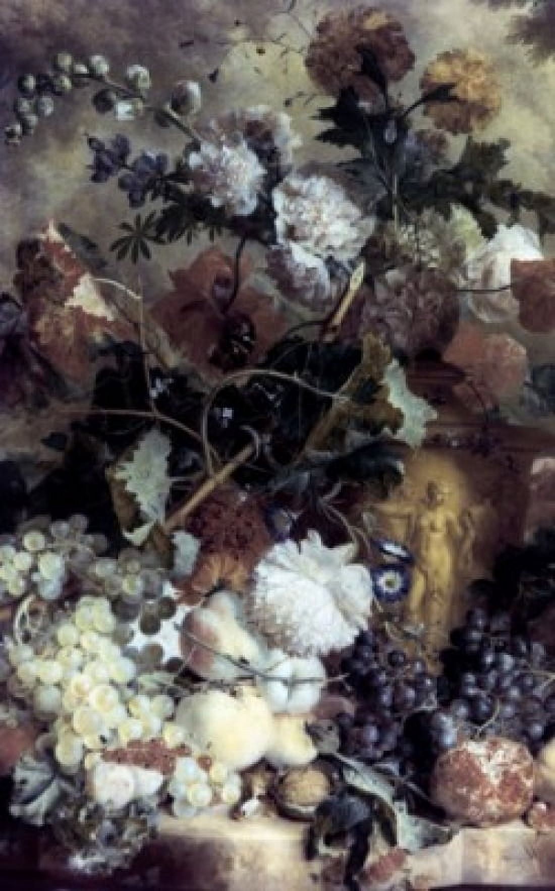 Flowers by Jan van Huysum znajd dat powstania obrazu 1682-1749 Canvas Art - Jan van Huysum (18 x 24)