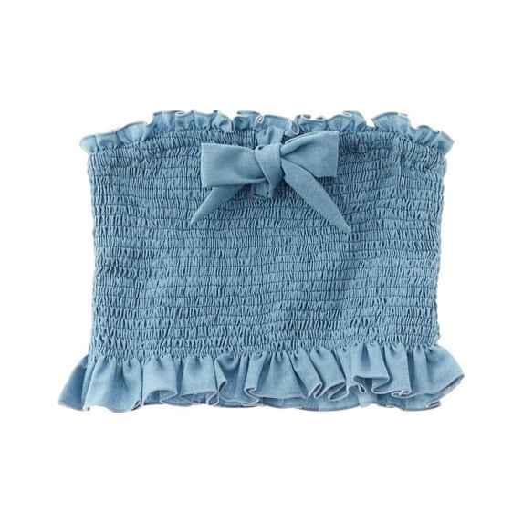 Flowers by Zoe girls Linen-Blend Shirt, 3T, Blue