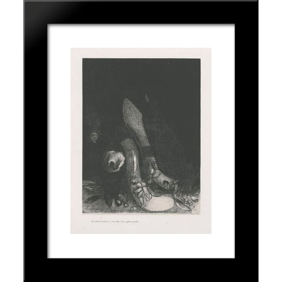 Flowers fall and the head of a python appears (plate 5) 20x24 Framed Art Prin...