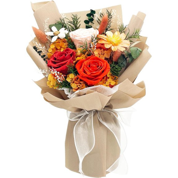 Flowers for Delivery, Preserved Flowers Bouquet with Gift Box, Rose Gifts for Women Mom Grandma