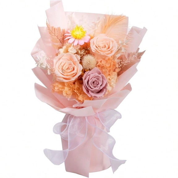 Flowers for DeliveryPreserved Flowers Bouquets Champagne Rose Bouquets that Last 1-3 Years Birthday Flowers Gifts for Women Mom Grandma Wife Friends