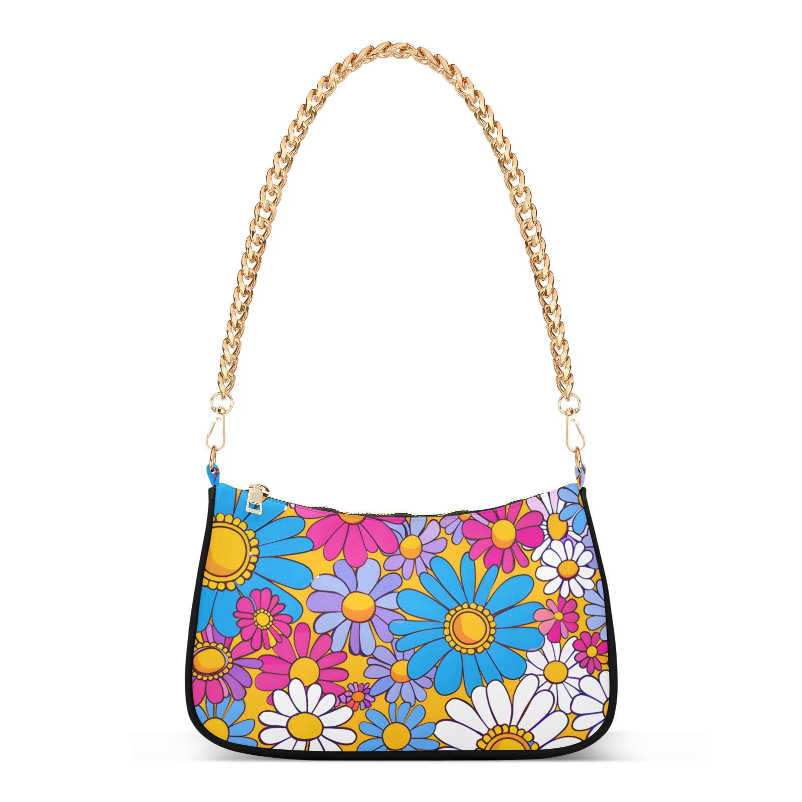 Flowers for FloralWomen Small Shoulder Bag Crossbody Tote Hobo Bags Purse Clutch Handbags with Chain Strap for Women